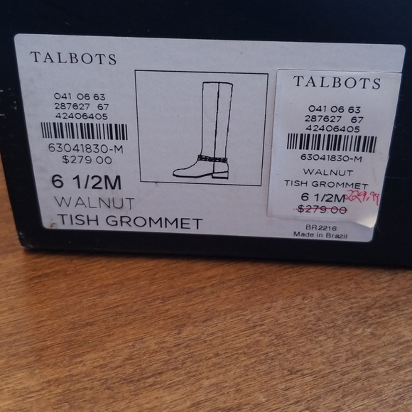 Talbots Brown Walnut Grommet Boots - Picture 5 of 5